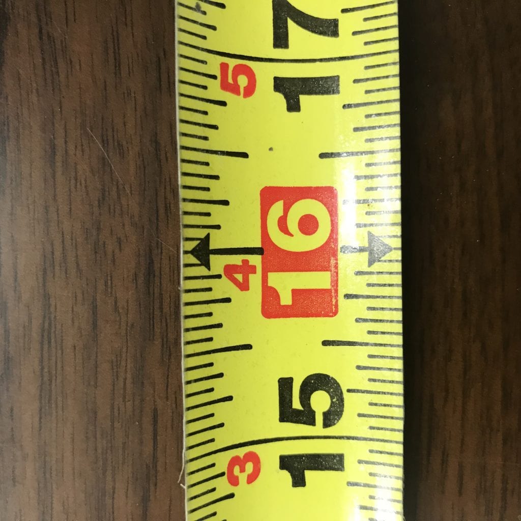 marks on a tape measure