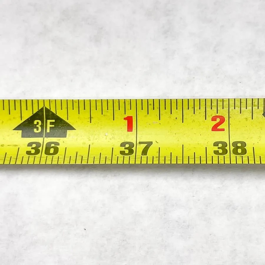marks on a tape measure