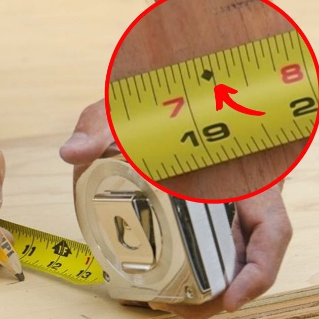 the black diamond on a tape measure for