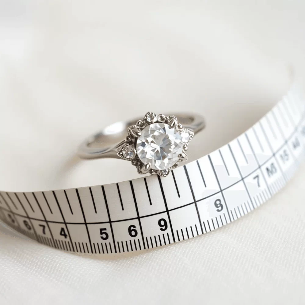 measure ring size with measuring tape