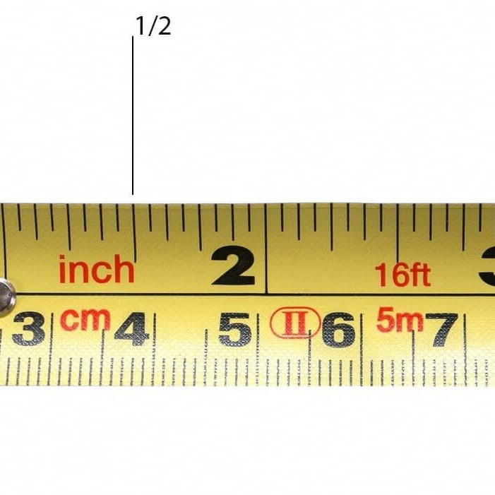 tape measure labeled