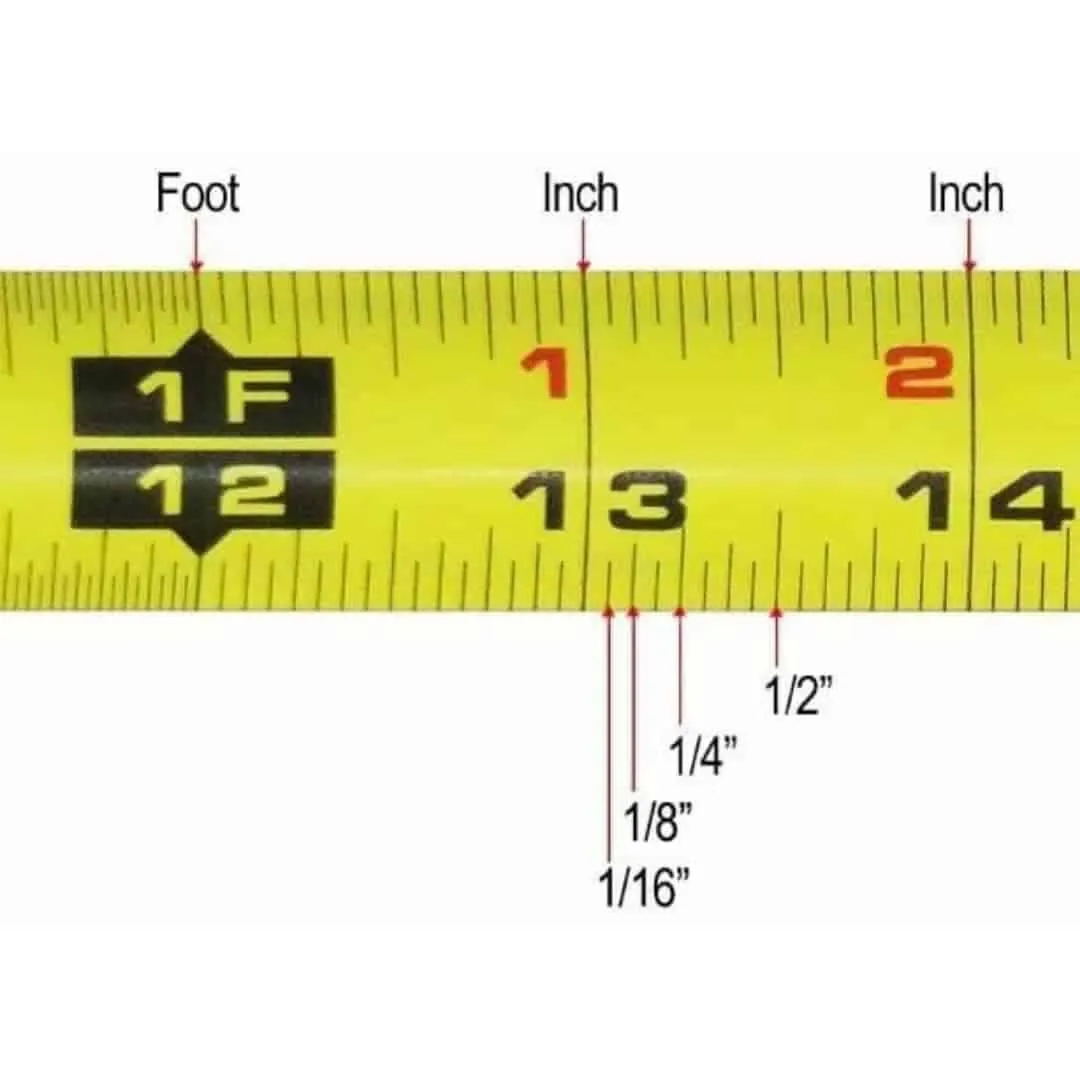 9/16 on tape measure