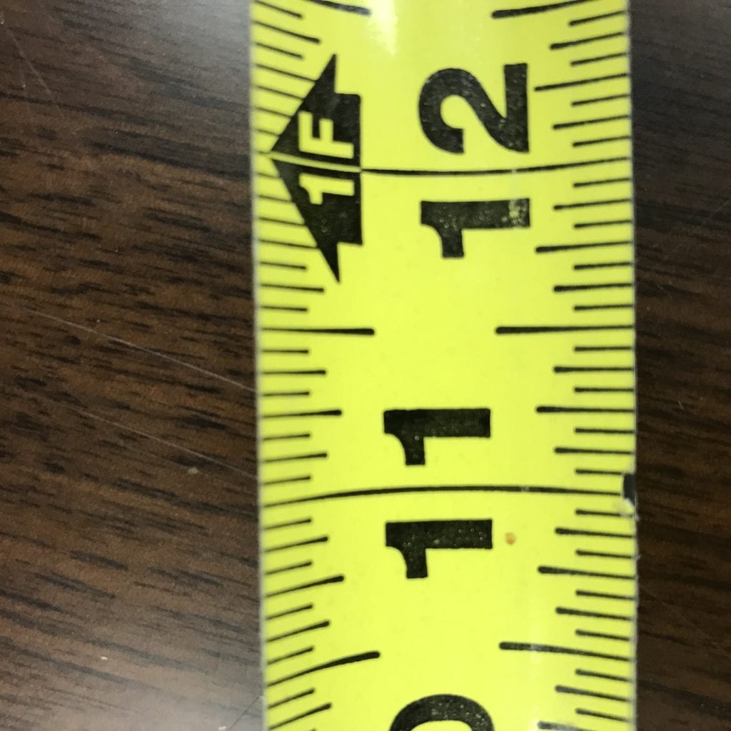 9/16 on tape measure